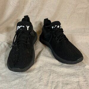 Pony Womens 9 Sneakers Black Running Lightweight Logo Low Top Athletic